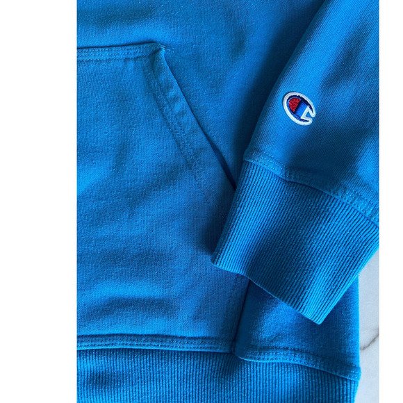 Men's Champion Hooded Sweatshirt in Turquoise, Medium - Picture 3 of 8